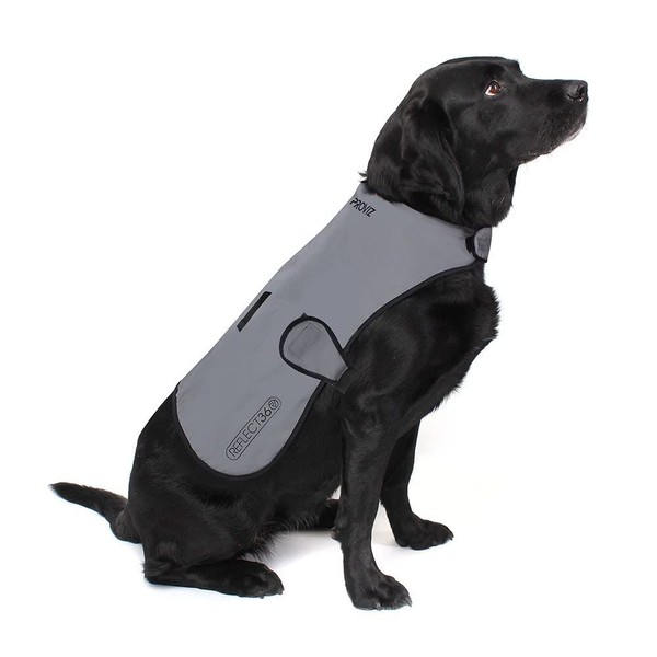 Proviz Reflect360 Micro-Fleece Lined Dog Coat, Silver, Medium