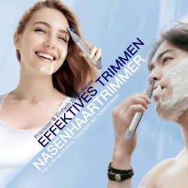 HEBECA Nasenhaartrimmer Frauen - Nasentrimmer Damen Augenbrauenrasierer Elektrisch Damen Nasen und Ohrentrimmer Portable Wiederaufladbares USB 2 in 1 Gesichtsrasierer Frauen