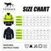 VENDACE High Visibility Reflective Safety Jackets for Men 3-in-1 ANSI