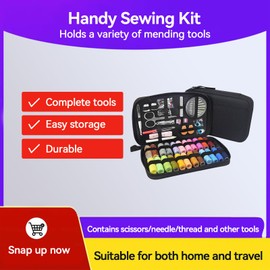Sewing Kit for Adults,97 PCS Needle and Thread Kit for Sewing,Professional Sewing Supplies Accessories with Tailor Scissors,Thread Snips and More for Travel Home Beginners