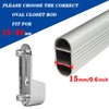 HDbonemu 15mm x 30mm Oval Closet Rod End Supports (Single