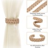 SWJLR Curtain Tiebacks 4 Pack Yellow Woven Curtain Holdbacks for
