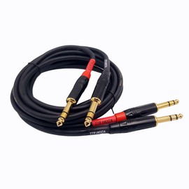 KOOKFJLLZ Speakers Cable, 6 Foot Balanced TRS 1/4”, 2 Pack