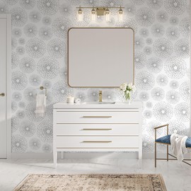 Guvana Black and White Wallpaper Peel and Stick Circle Geometric Removable Self Adhesive Wallpaper for Bathroom Bedroom Modern/Boho Contact Paper for Cabinets and Drawer Vinyl Roll Decor 17.3''×197''