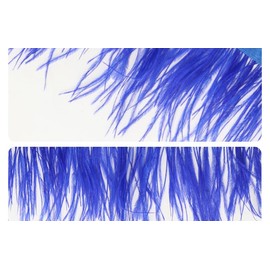 SYSUII 1 m Ostrich Feather Trim Fringe with Satin Ribbon 8-10 cm Natural Feather Fringe Craft Feathers Tassel Trim Fringe Ribbon for Clothing DIY Sewing Craft Costumes DIY Decoration Khaki #1