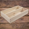 Small Wooden 2 Compartment Cutlery Tray Utensil Sorter | 26