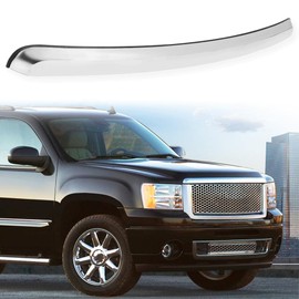 G-PLUS Front Hood Molding Trim Moulding W/ 8 Clips, Compatible with GMC Sierra 1500 2007-2013/ GMC Sierra 2500 HD 3500 HD 2007-2010 GM1235109 10385156 (Silver)