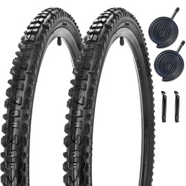 2 Pack 26" Bike Tires 26 X 1.95 Replacement Tires or Inner Tubes AV 32mm Schrader Valve,26 inch Bike Tires Suitable for Mountain Beach Cruiser Bike Replacement Tires & Tubes