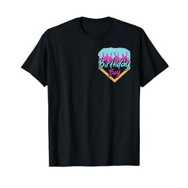 Baseball 6 Year Old Ice Cream Drip 6th Birthday Boy Number 6 T-Shirt