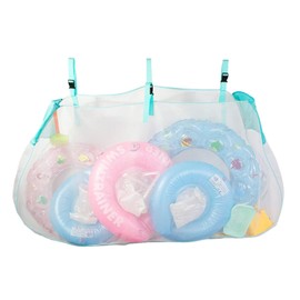 Pool Storage Bag,Large Hanging Pool Mesh Bag for Pool Toys, Floats, Basketballs, Yoga Supplies, Great for Gates,Fences, Above-Ground Pool (green)