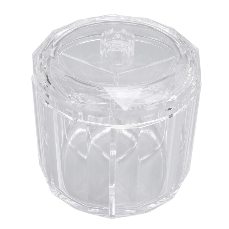 Cotton Swab Holder with Lid Clear Dust Proof Waterproof 3
