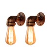 FIRVRE 2 Packs Industrial Wall Lamps with Pipe Arm, Retro