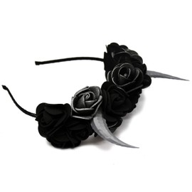 Handmade Black & Silver Horns Headband