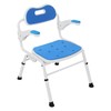 Folding Shower Chair with Armrests and Back, 275lbs Capacity Heavy
