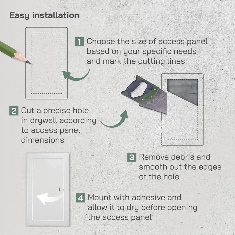 Vent Systems 6" x 12" Inch Metal Access Panel -