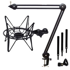 Samson SP04TB Microphone Spider Black + Keepdrum MS138 Articulated Arm Tripod