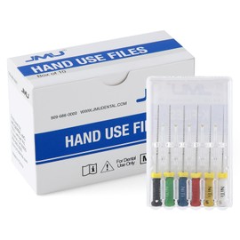 JMU Endodontic Root Canal K Files, NITI Hand Use K-Files 25mm, 6pcs/Box (10, #15-40(25mm))