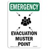 OSHA Emergency Sign - Evacuation Muster Point with Symbol |