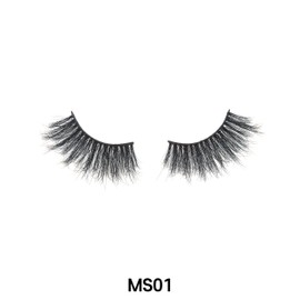Laflare 3D SILK MINK MAX VOLUME Premium Faux Mink 25mm Extra Long Eyelashes, Cat Eyes, Wispy, Fluffy, Soft as Mink, Multi-layered Dramatic Volume False Lashes (LFMS-MS01)