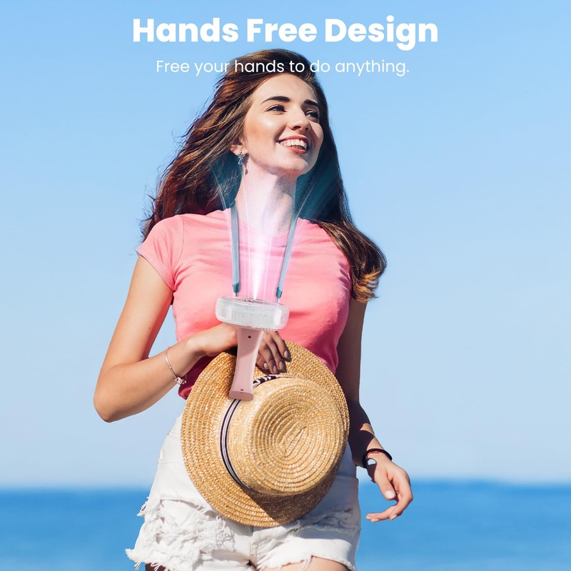 HandFan Portable Handheld Misting Fan, Rechargeable Personal Mister Fan, Battery
