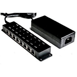 PoE Texas POE-8-24v60w | 24 Volt Passive Power Over Ethernet 10/100 PoE Injector for 8 Ubiquiti, OM2P or Other 24v POE Devices - NOT for 802.11ac Models