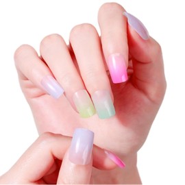 NKA Semi-Cured Gel Nail Strips Kit, 20 Strips in 10 Sizes – Quick & Easy Application – Cures in 60 Seconds – Includes Mini File, Cuticle Stick & Prep Pads – Long-Lasting, PASTEL DREAMS