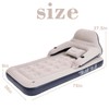 DIMAR GARDEN Twin Size Air Mattress with Headboard and Pillows,