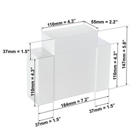110x55mm T-Piece Duct Connector - Rectangular Flat PVC Ducting