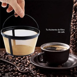 Filtro de Café Permanente Reutilizable de Camasta Para Cafeteras de 10 a 12 Tazas | Cafeteras automática, de Goteo, Eléctricas