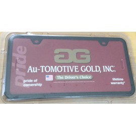 Autogold Universal Slimline 2-hole Black Powder Coat License Plate Frame New