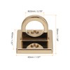 PATIKIL Pad Eye Plate U Hooks, 4 Pack Metal Ceiling