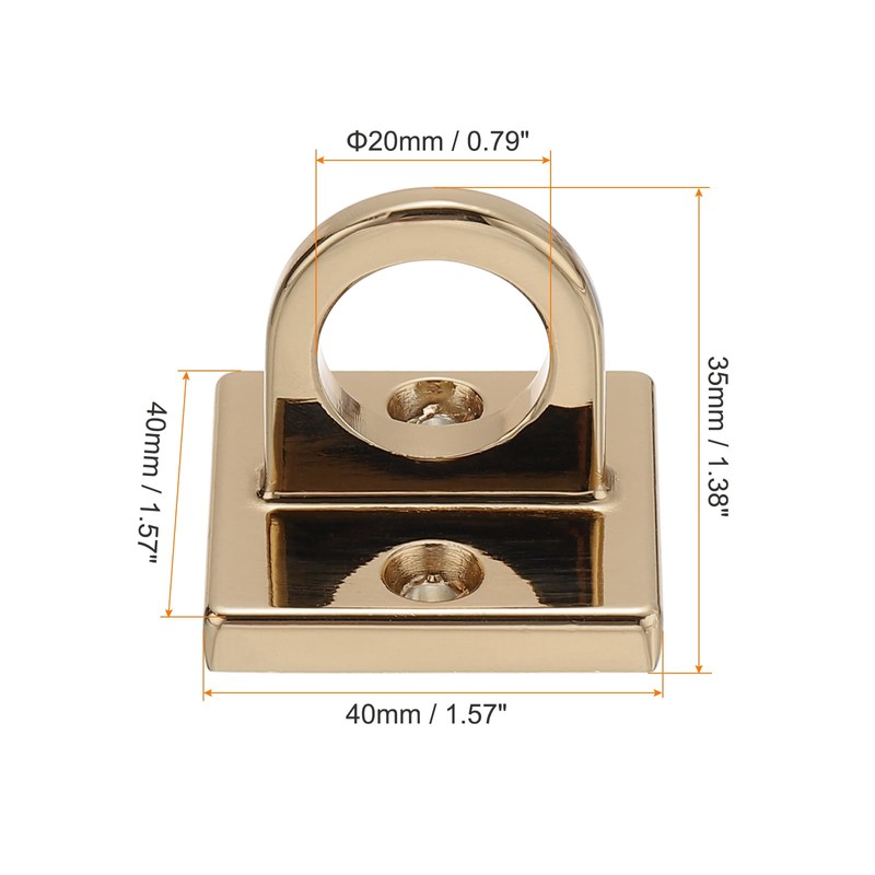 PATIKIL Pad Eye Plate U Hooks, 4 Pack Metal Ceiling