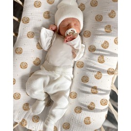 Muslin Baby Lounger Cover 2 Pack, Soft Breathable Newborn Lounger Pillow Cover for Boys Girls Infant