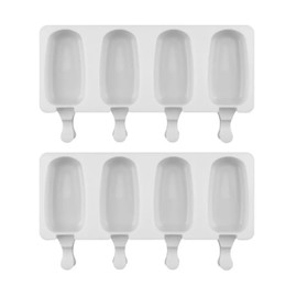 Ice Cream Mold Reusable Smooth Surface Soft Silicone Safe Easy Clean DIY Oval Mold for Parties Holidays Birthdays