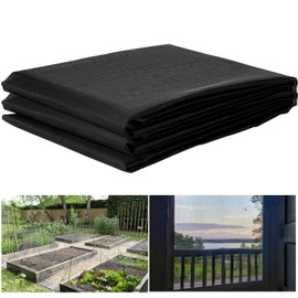 Garden Netting Pest Barrier Mosquito Netting for Patio 12 x 10 Ft PP Nano Garden Screen Netting Bug Bird Mesh Net for Outdoor Gardening Plants Vegetables Balcony Apartment, Black