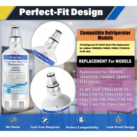 EFF-6043A Replacement Filter, Compatible with Liebherr 744000200, 7440002 Refrigerator Water filter(2PCS)