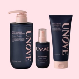 Ernove Deep Damage Shampoo 500g (Rosie Aura) + Treatment EX Large Capacity 320ml (Tender Bloom) + Essence 70ml (Tender Bloom), 1 set / 어노브 딥 데미지 샴푸500g(로지아우라)+트리트먼트 EX 대용량320ml(텐더블룸)+에센스70ml(텐더블룸), 1세트