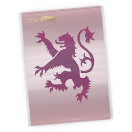 CraftStar Lion Rampant Stencil- Reuseable Mini or Small Royal Standard of Scotland Stencil