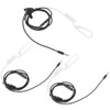 3sets Noise Reduction Headphone AntiRadiation Wire Control Earphone with Mic