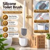 Silicone Toilet Brush for Bathroom Cleaning – Long Handle Wall-Mounted