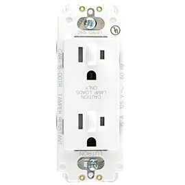 Lutron CAR-15-DDTR-WH Receptacle, White