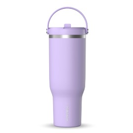 Hydrapeak Nomad 40 oz Tumbler with Handle and Straw Lid, Leakproof, Double Insulated, 40oz Cup Stainless Steel (Lavender)