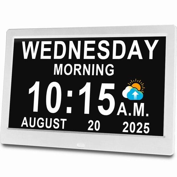 【Upgraded】11.5" Large Digtal Clock with Voice-Talking Day and Date for