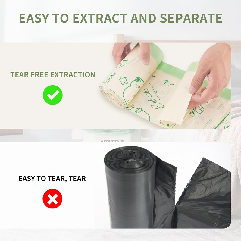 13 Gallon Trash Bags with Cats & Mice Printed &
