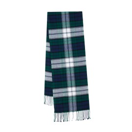 CALVIN & OLIVIA Cashmere Feel Scarf Soft Winter Soft Tartan Plaid Fashion Scottish Check Multi-Color Gift for Men Women Green Navy Plaid