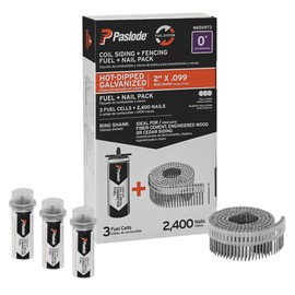 Paslode 2in x .099in Hot-Dipped Ring Shank Coil Siding Nails and Fuel