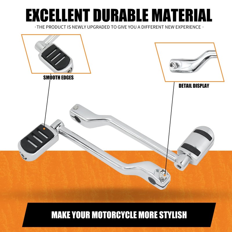 HCmotorku Motorcycle Heel Toe Shift Lever Front Rear Levers w/Shifter