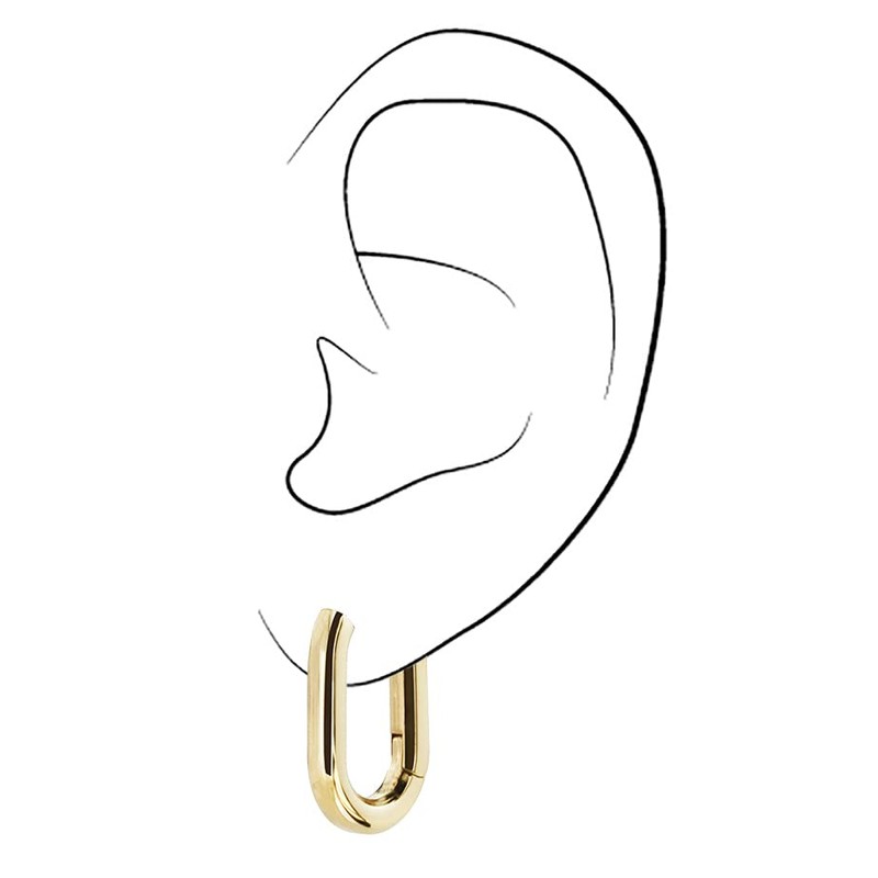 Traveller Creole Earrings Stainless Steel Various Colours, Stainless Steel