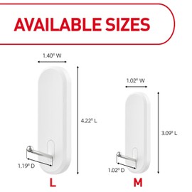 Command Medium Wire Hooks, Damage Free Hanging Wall Hooks with Adhesive Strips, No Tools Wall Hooks for Hanging Decorations in Living Spaces, 7 White Hooks and 12 Command Strips