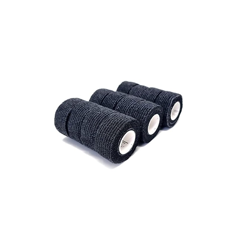Black Self Adherent Cohesive Bandages 2.5cm x 4.5m Box of